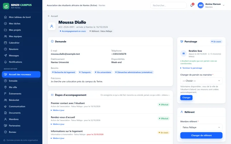 Étape 3 : Un parrain l’accompagne (démonstration)